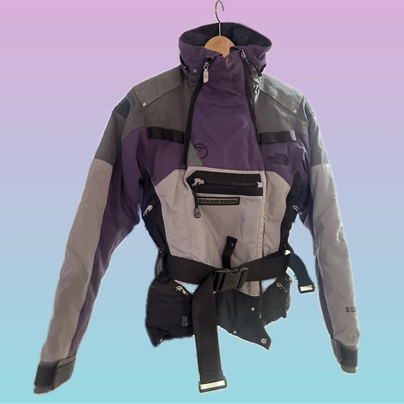 The North Face steep tech purple and grey jacket - Picture 3 of 4